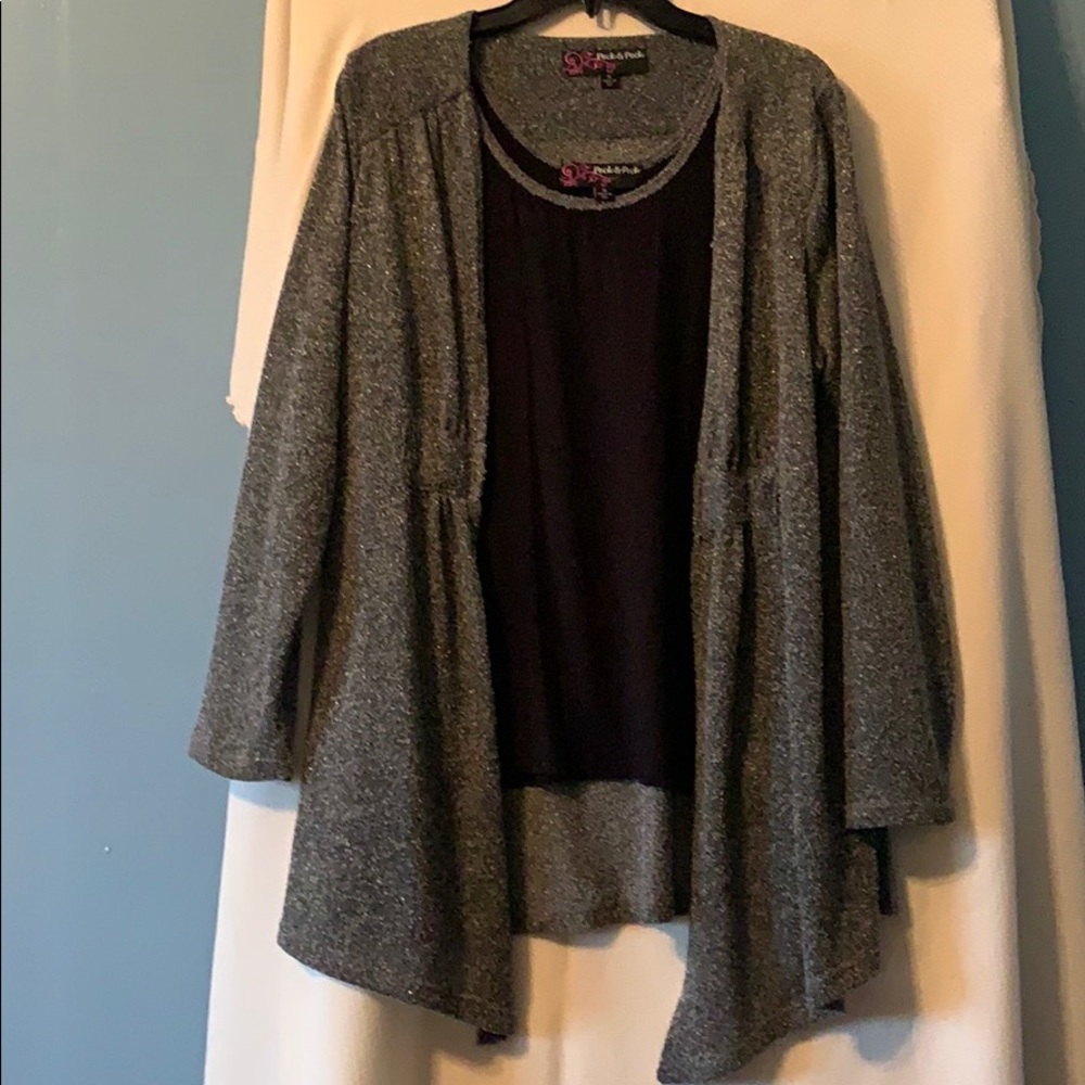 Jacket and top set peck and peck